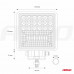 Werklamp AWL12 42 LED FLootlight & Spotlight 9-36V, afm.: 110x110mmm Angel Eyes 