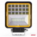 Werklamp AWL12 42 LED FLootlight & Spotlight 9-36V, afm.: 110x110mmm Angel Eyes 