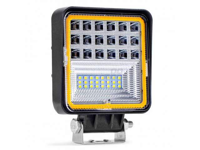 Werklamp AWL12 42 LED FLootlight & Spotlight 9-36V, afm.: 110x110mmm Angel Eyes 