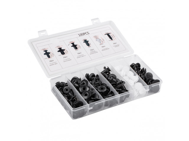 Universele set met 100stuks Automotive clips