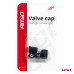 Aluminium zwarte ventieldop AMiO 4 stuks Aluminium zwarte ventieldop AMiO 4 stuks