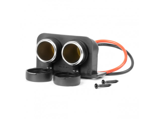 Dubbele Sigaretten aansteker stekker doos 12 / 24V, waterdicht ontwerp