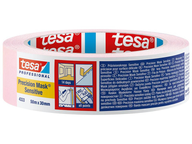Tesa Precision Mask Sensitive 04333 L.50mtr x B. 25mm Roze (Per 6 Stuks)
