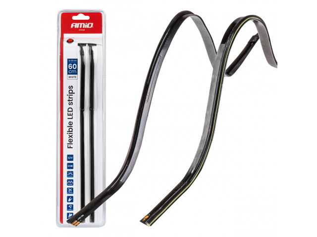 Flexibele LED zijstrips wit 2x30cm 12V 