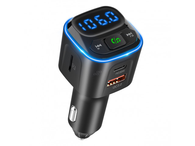 FM Transmitter 1×USB-A 2×USB-C 12V 24V