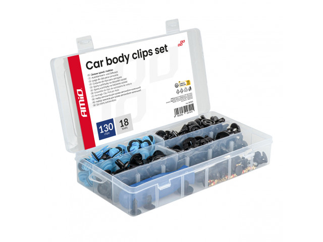 Set met 148stuks Automotive clips en bevestigingspinnen + gereedschap