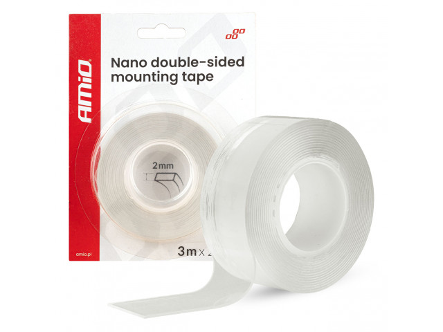 Herbruikbare Nano dubbelzijdige montagetape 20 mm x 3 m x 1 mm