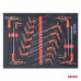 Gereedschapskast met 258-delige gereedschapset 840x460x870mm AMIO-04892