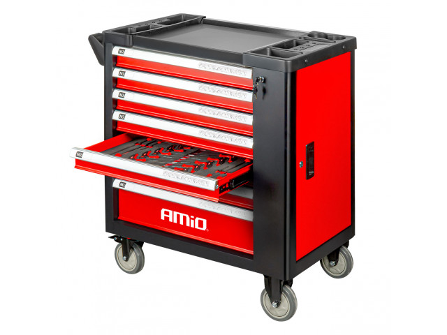 Gereedschapskast met 258-delige gereedschapset 840x460x870mm AMIO-04892