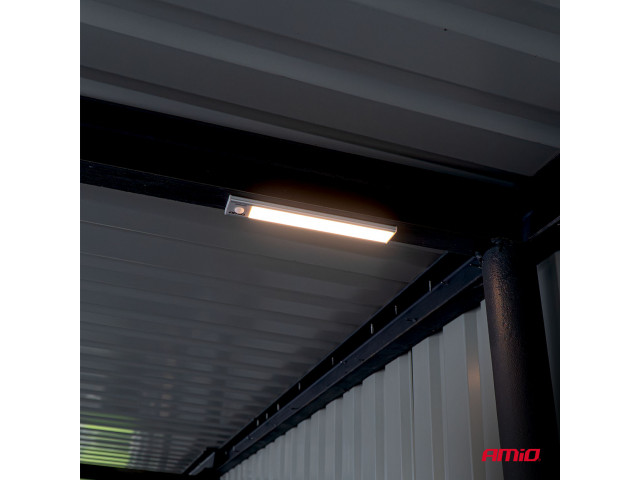 Oplaadbare LED lamp met PIR bewegingssensor en schemersensor (23x4.1x0.9cm)