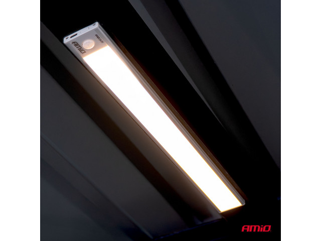 Oplaadbare LED lamp met PIR bewegingssensor en schemersensor (40x4.1x0.9cm)