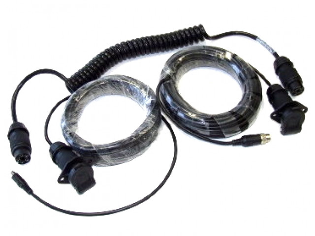 Spiraalkabelset AE-Mini Spiral - Mini curle kabel met 15+8 mtr camera kabel