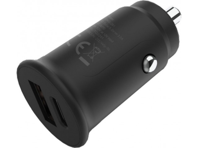 Grab 'n Go - 30W USB-C + USB-A Car Charger - Black 