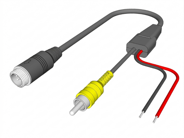 Camera-adapterkabel 4 Pins naar RCA Aviation