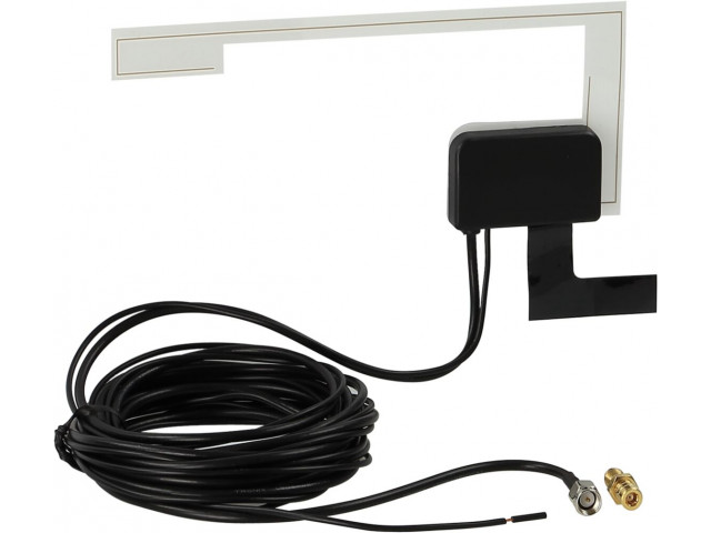 Universele DAB plakantenne 3m kabel. DAB+ / SMA M/ SMB F 12volt, ACV Pro serie / DAB-AA1