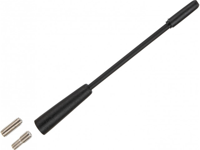 Antenne spriet flexibel 14cm AM/FM, met M5 en M6 verloopjes 