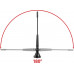 Universele opbouw antenne zwart AM / FM, korte flexibele spriet 14cm