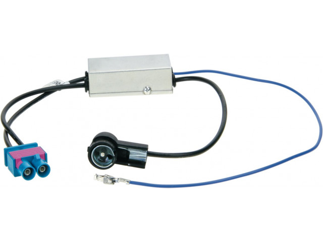 Antenne Adapter ISO Dubbel-FAKRA / Phantom power Audi -Maserati -Scania -Skoda -Seat -Volkswagen