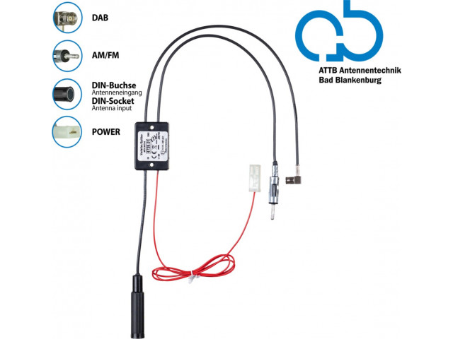 Bad Blankenburg Antennesplitter AM/FM DAB+ DIN(f)>DIN(m)/SMB(f) versterkt