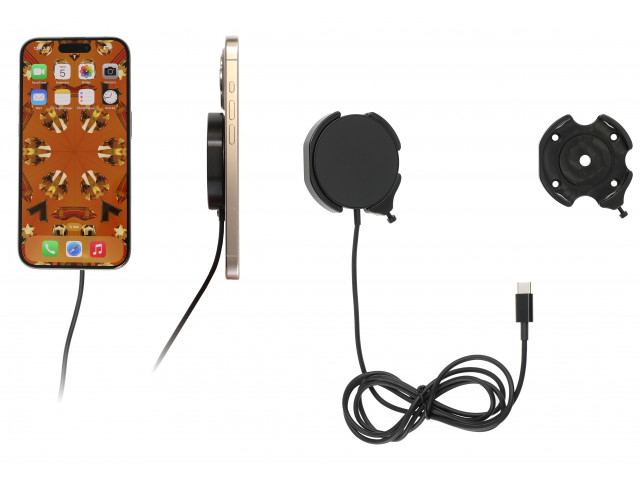 Brodit houder met MagSafe Charger-zwart iPhone 12-17