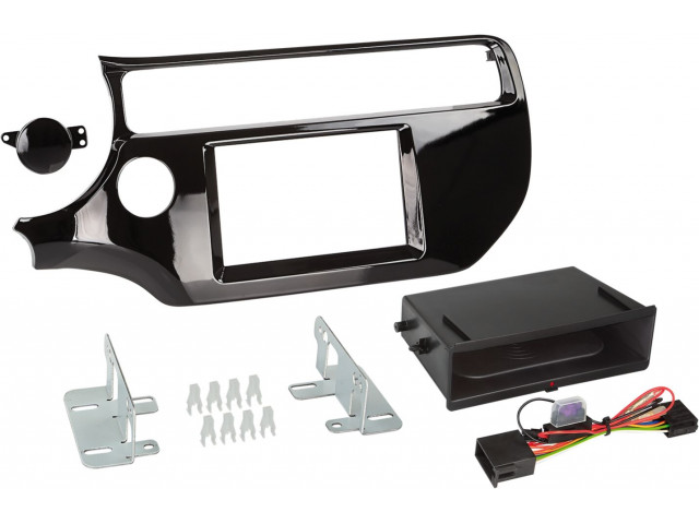 2-DIN Paneel Inbay® Kia Rio 2015-2019 Kleur: Piano Zwart