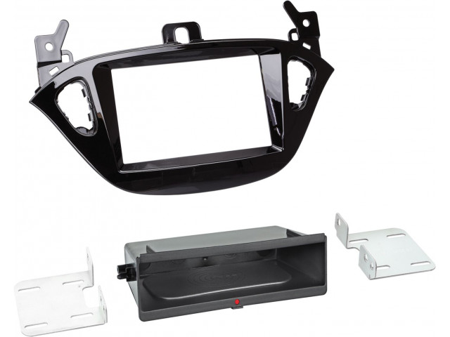 2-DIN Paneel Inbay® Opel Adam / Corsa Kleur: Piano Zwart