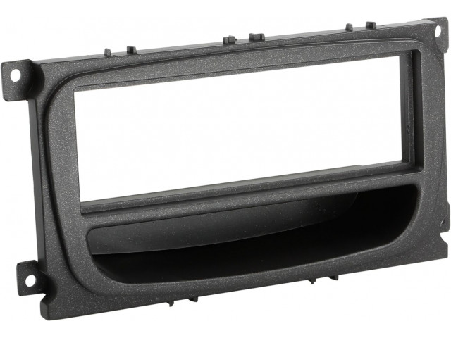 1-DIN Paneel met aflegbakje. Ford Mondeo /Focus / S-Max/ Galaxy Kleur: Zwart