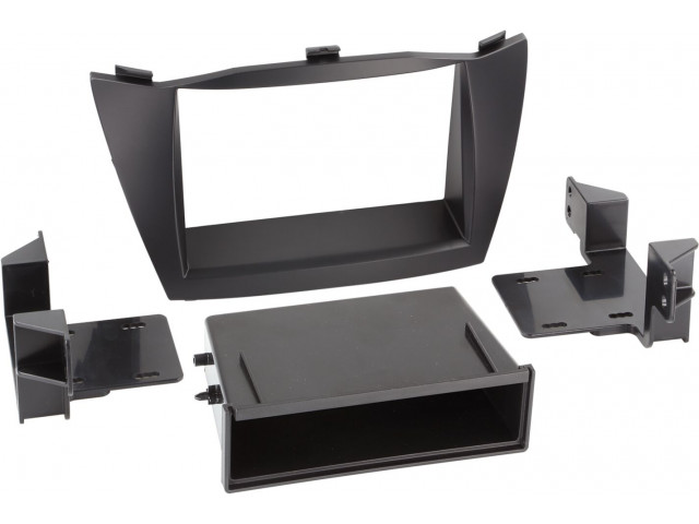 2-DIN Paneel Hyundai iX35 met Pocket 2010-2013 Kleur: Zwart     