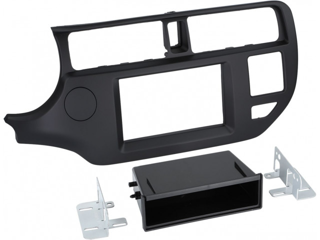 2-DIN Paneel met pocket Kia Rio 2011-2015 Kleur: Zwart