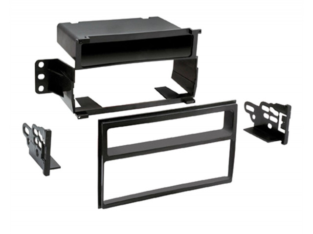 1-DIN Paneel met aflegbakje. Nissan Tiida(US Version) 2007-2011 Kleur: Zwart (METRA)