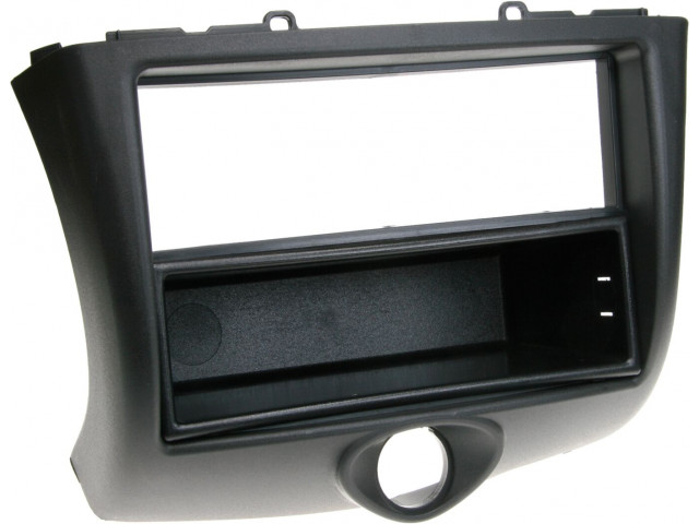 2-DIN Paneel Toyota Yaris met opbergvak 2003-2005 - Kleur: Zwart