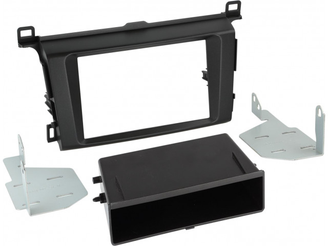 2-DIN Paneel met bakje Toyota RAV4 2013-2018 Kleur: Zwart 