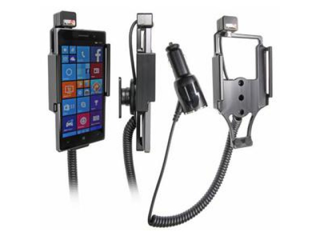Nokia Lumia 830 Actieve houder met 12/24V lader. Let op: Uitlopend artikel, Kan niet retour!