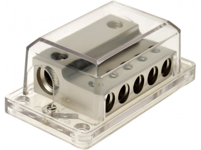 Power distribution block (silver) 2x35-50 mm²  / 5x20 mm²