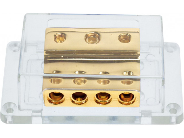 Power distribution block (gold) 1x50mm² + 2x20mm² / 4x20mm²