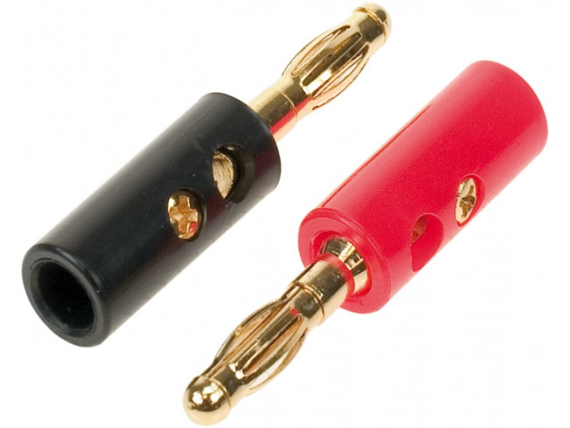 Single Banana plugs 1x red / 1 x black > 10mm²