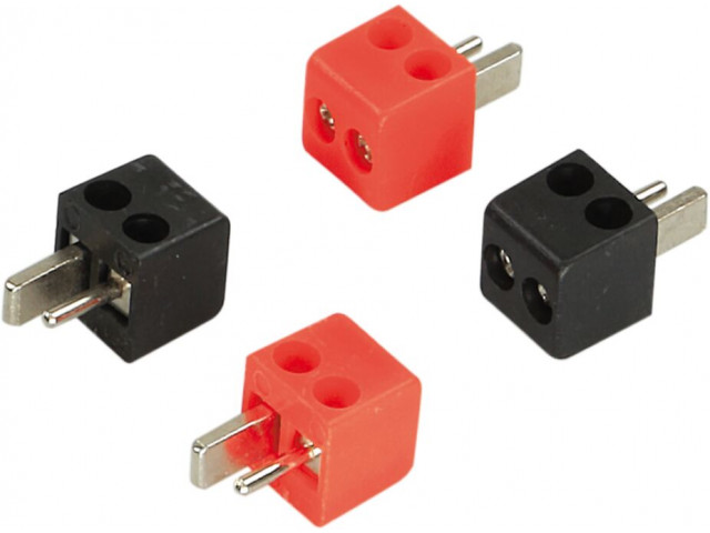 Speaker DIN plugs 2 x red / 2 x black > 2,5mm²