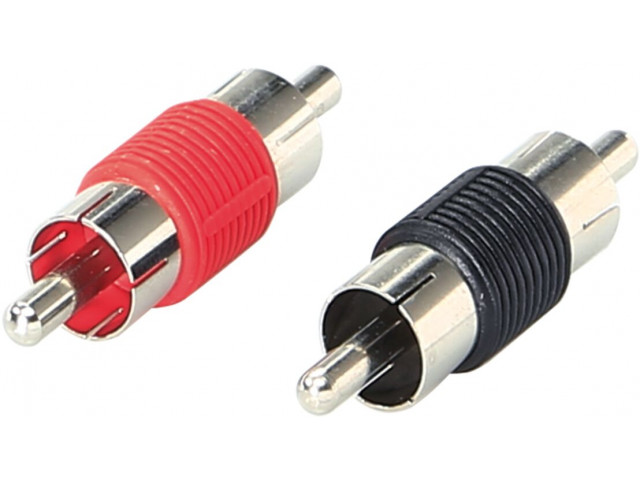 RCA connector male 1 x red / 1 x zwart