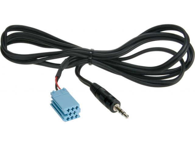 Stereo jack 3.5mm Stereo naar Mini-ISO (Blauw) 1.25meter