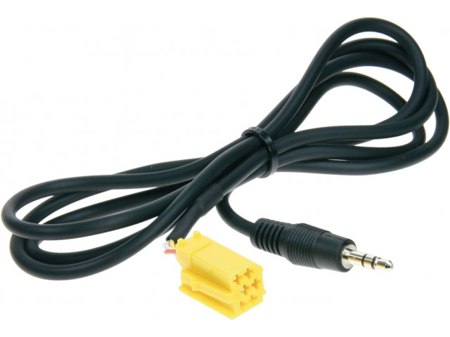 Stereo jack 3.5mm Stereo naar Mini-ISO (Geel ) 1.25meter