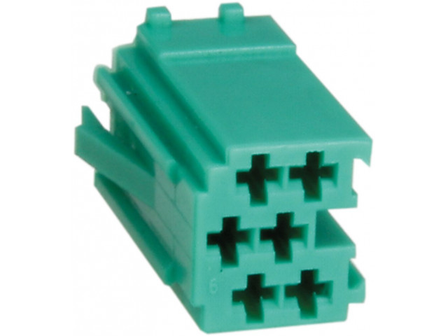 Mini ISO plug 6-Pin male Groen (Bulk)