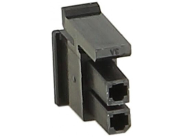 Molex Micro Fit connector behuizing 2 pin > vergrendelingsnokzijde