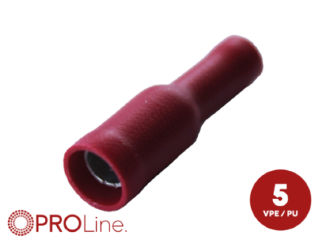 kabelschoen 5 stuks 0.5x1.5 4mm rood in blister