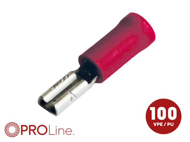 Kabelschoen 2.8x0.8 rood (100stuks) ACV PROLine