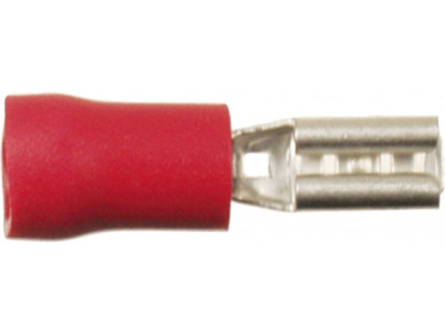 Vlakstekker Rood 0.5 - 1.0 mm² / Breedte 2.8 mm (100 stuks)