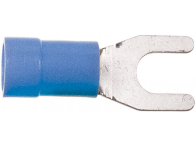 Vork Kabelschoen Blauw 1.5 - 2.5 mm² / Breedte 4.0mm (100 stuks)