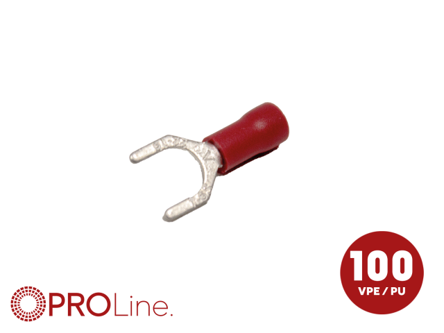 Kabelvork 0.5x1.5 rood M6 (100stuks) ACV PROLine