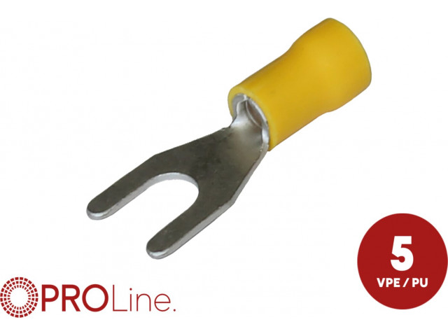 kabelvork 5stuks 4.0x6.0 m6 geel in blister