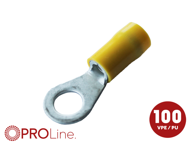 Kabeloog 4.0x6.0 geel M10 (100stuks) ACV PROLine