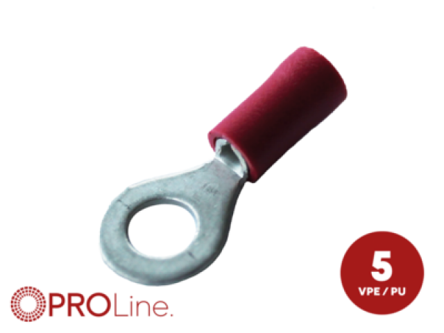 kabeloog 5st.0,5x1,5 m8 rood 5stuks in blister